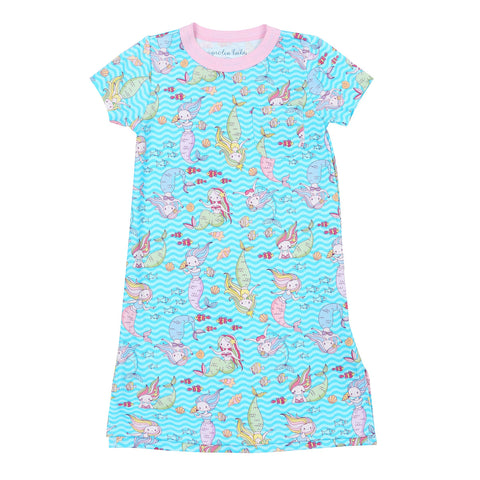 Magnolia Baby Short Sleeve Night Dress - Mermazing! - Let Them Be Little, A Baby & Children's Clothing Boutique