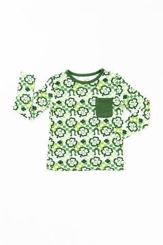 Kiki + Lulu Long Sleeve Pocket Tee - We Love to Paddy (St. Patrick's Day) - Let Them Be Little, A Baby & Children's Clothing Boutique