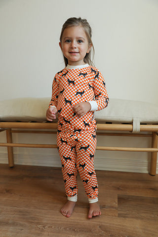 Southern Slumber Bamboo Pajama Set - Coonhound - Let Them Be Little, A Baby & Children's Clothing Boutique