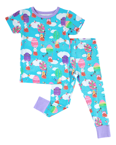 Birdie Bean Short Sleeve w/ Pants 2 Piece PJ Set - Lola - Let Them Be Little, A Baby & Children's Clothing Boutique