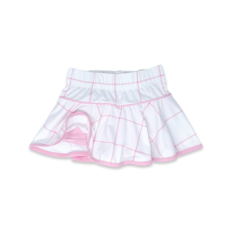 Set Athleisure Quinn Skort - Pink Windowpane - Let Them Be Little, A Baby & Children's Clothing Boutique