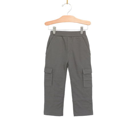 City Mouse Brushed Fleece Cargo Pant - Pewter - Let Them Be Little, A Baby & Children's Clothing Boutique