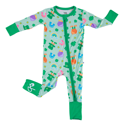 Birdie Bean Zip Romper w/ Convertible Foot - Conor - Let Them Be Little, A Baby & Children's Clothing Boutique