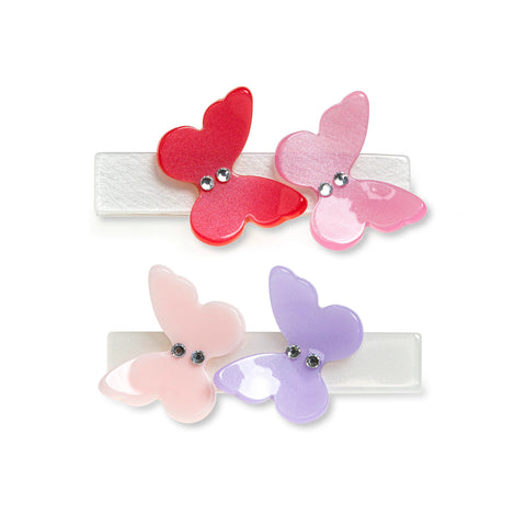 Lilies & Roses Alligator Clip - Butterflies Satin Shades - Let Them Be Little, A Baby & Children's Clothing Boutique