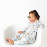 Hanlyn Collective Zip Rompsie w/ Convertible Foot - Story Time - Let Them Be Little, A Baby & Children's Clothing Boutique