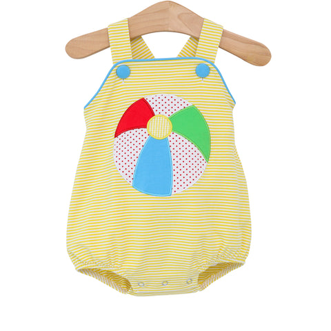 Trotter Street Kids Applique Sun Suit - Beach Ball - Let Them Be Little, A Baby & Children's Clothing Boutique