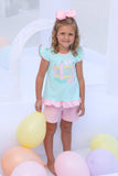 Trotter Street Kids Ruffle Sleeve Applique Shorts Set - Bounce House - Let Them Be Little, A Baby & Children's Clothing Boutique