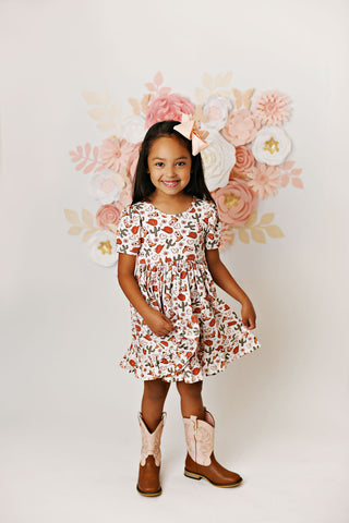 Swoon Baby Short Sleeve Twirl Dress - 2427 Rodeo Girl Collection - Let Them Be Little, A Baby & Children's Clothing Boutique
