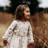 City Mouse Raglan Ruff Dress - Blush Mushrooms - Let Them Be Little, A Baby & Children's Clothing Boutique