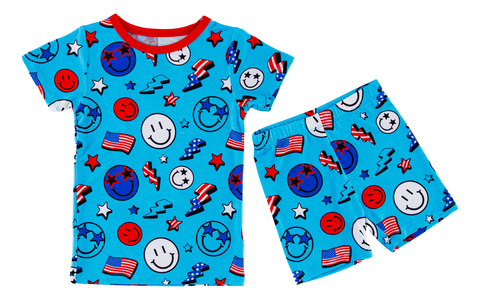 Birdie Bean Short Sleeve w/ Shorts 2 Piece PJ Set - Ford - Let Them Be Little, A Baby & Children's Clothing Boutique