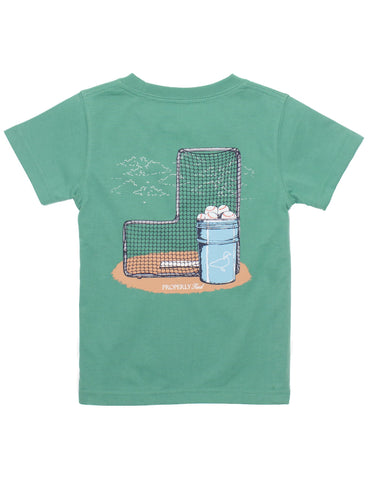 Properly Tied Short Sleeve Signature Tee - Baseball Bucket - Let Them Be Little, A Baby & Children's Clothing Boutique