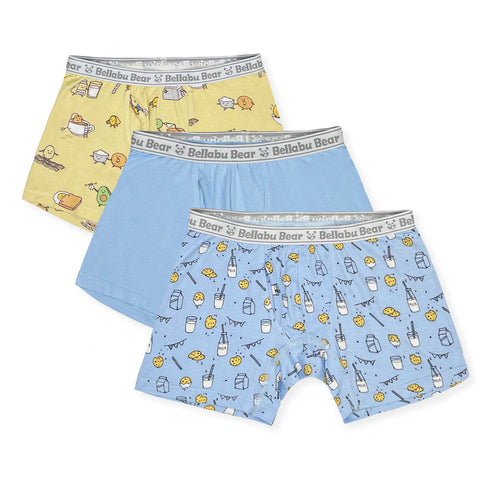 Bellabu Bear Boy's Boxer Brief 3 Pack - Blue Cookies - Let Them Be Little, A Baby & Children's Clothing Boutique