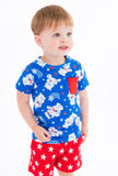Birdie Bean Short Sleeve Bamboo Blend Pocket Tee - Care Bears™ America Cares - Let Them Be Little, A Baby & Children's Clothing Boutique