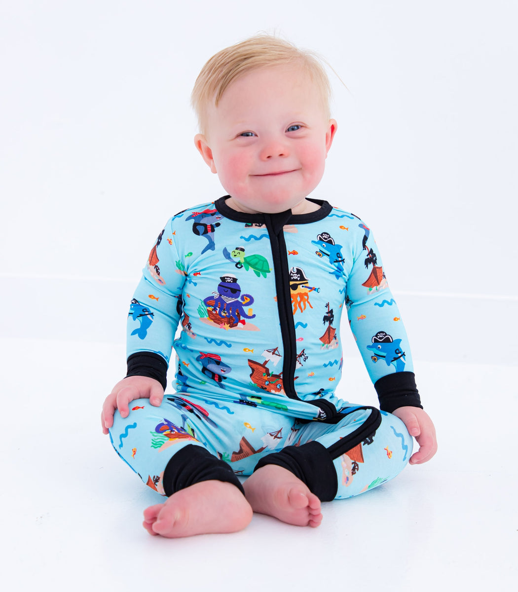 Birdie Bean Zip Romper w/ Convertible Foot Cooper Let Them Be