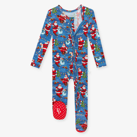 Posh Peanut Zipper Footie - Santa Clause - Let Them Be Little, A Baby & Children's Clothing Boutique