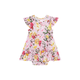 Posh Peanut Cap Sleeve Ruffled Bodysuit Dress - Gaia - Let Them Be Little, A Baby & Children's Clothing Boutique