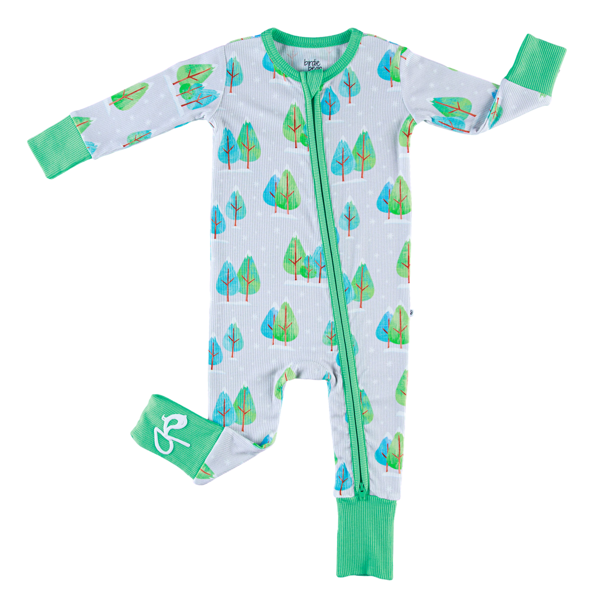 Birdie Bean Zip Romper w/ Convertible Foot Vail (Ribbed) Let Them