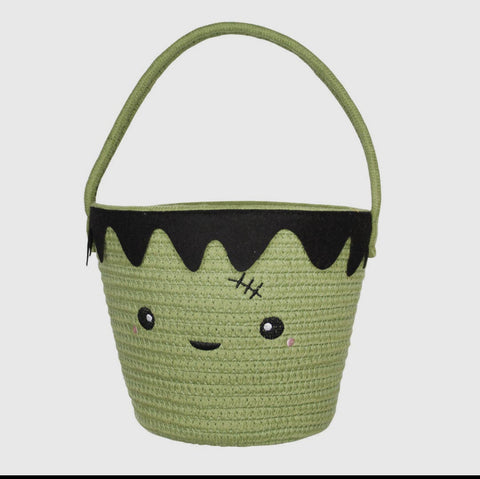 Emerson & Friends Rope Halloween Basket - Frankenstein - Let Them Be Little, A Baby & Children's Clothing Boutique
