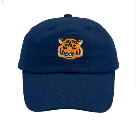 Bits & Bows Baseball Hat - Navy w/ Orange Tiger - Let Them Be Little, A Baby & Children's Clothing Boutique