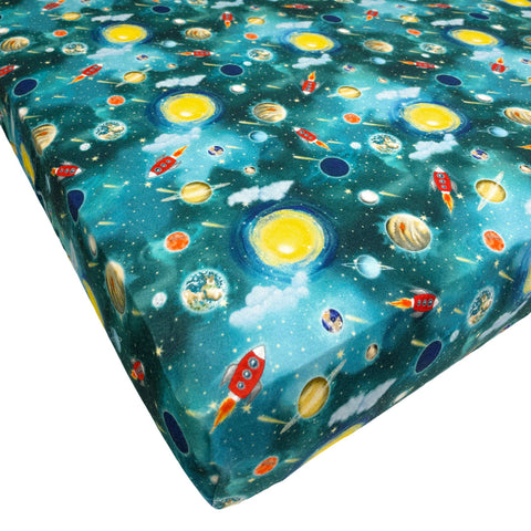 Free Birdees Crib Sheet - Vroom to the Planets - Let Them Be Little, A Baby & Children's Clothing Boutique