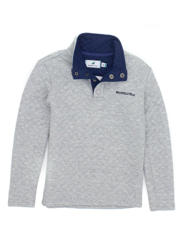 Properly Tied Club Pullover - Light Heather Grey - Let Them Be Little, A Baby & Children's Clothing Boutique