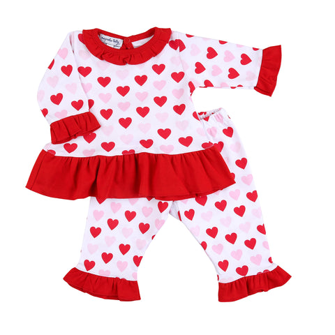 Magnolia Baby Printed Ruffle 2pc Pant Set - Heart to Heart - Let Them Be Little, A Baby & Children's Clothing Boutique
