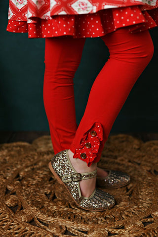 Swoon Baby Red Petal Legging - SBF2168 - Let Them Be Little, A Baby & Children's Clothing Boutique