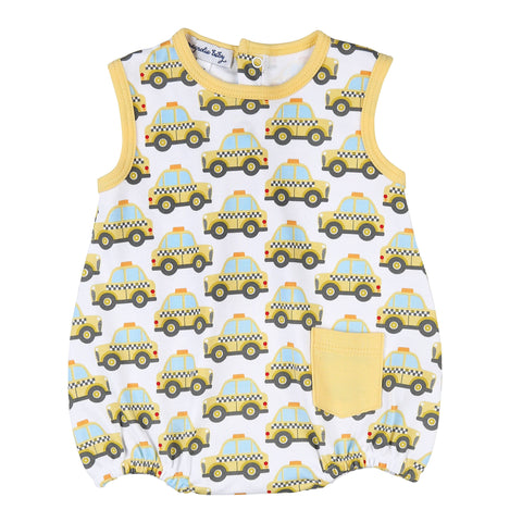 Magnolia Baby Printed Sleeveless Bubble - Taxi - Let Them Be Little, A Baby & Children's Clothing Boutique