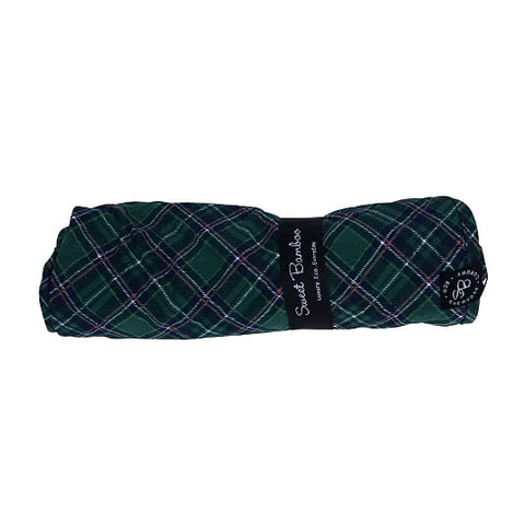 Sweet Bamboo Holiday Swaddle Blanket - Plaid Green - Let Them Be Little, A Baby & Children's Boutique