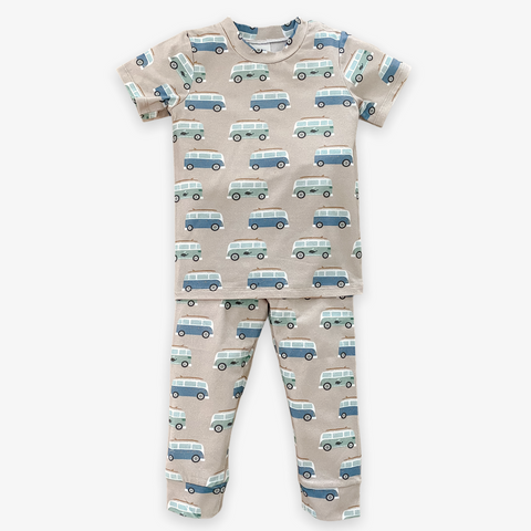 Velvet Fawn Short Sleeve Two Piece Jammies - Surfs Up - Let Them Be Little, A Baby & Children's Clothing Boutique