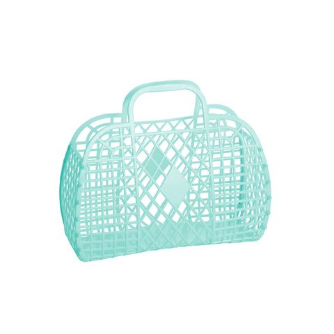 Sun Jellies Retro Basket Small - Mint - Let Them Be Little, A Baby & Children's Clothing Boutique