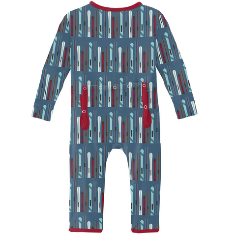 Kickee Pants Print Coverall with Zipper - Twilight Skis - Let Them Be Little, A Baby & Children's Clothing Boutique