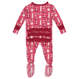 Kickee Pants Classic Ruffle Zipper Footie - Winter Rose Presents - Let Them Be Little, A Baby & Children's Clothing Boutique