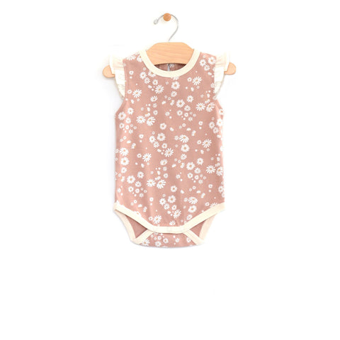 City Mouse Flutter Sleeve Bodysuit - Daisies - Let Them Be Little, A Baby & Children's Clothing Boutique