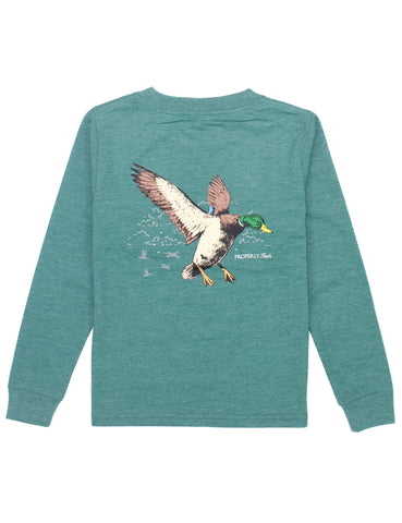 Properly Tied Long Sleeve Signature Tee - Mallard Flight - Let Them Be Little, A Baby & Children's Clothing Boutique