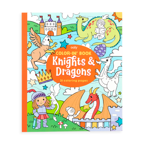 Ooly Color-in Book - Knights & Dragons - Let Them Be Little, A Baby & Children's Boutique