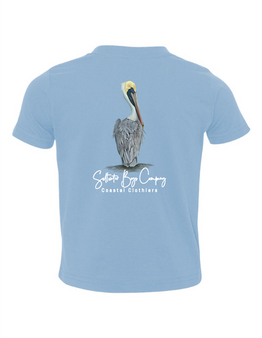 Saltwater Boys Co. Short Sleeve Tee - Pelican Lt. Blue - Let Them Be Little, A Baby & Children's Clothing Boutique