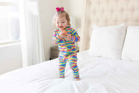 Ollee and Belle Convertible Zip Romper - Candy Stripe - Let Them Be Little, A Baby & Children's Clothing Boutique