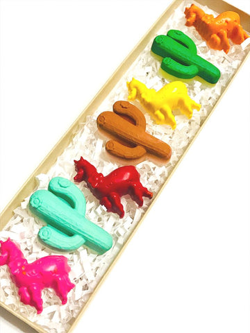 Creative Crayons Workshop - 7 pcs. Llama Cactus Crayon Set - Multicolored - Let Them Be Little, A Baby & Children's Boutique