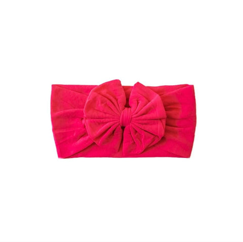 Poppy Knots Messy Bow - Hot Pink - Let Them Be Little, A Baby & Children's Boutique