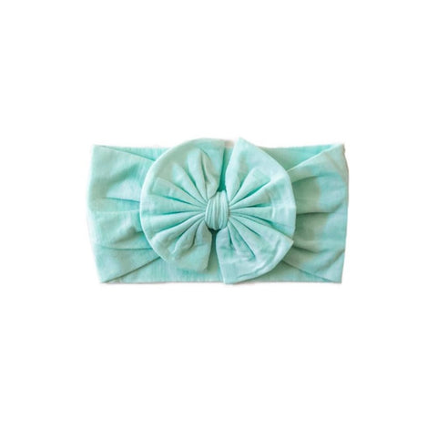 Poppy Knots Messy Bow - Mint - Let Them Be Little, A Baby & Children's Boutique