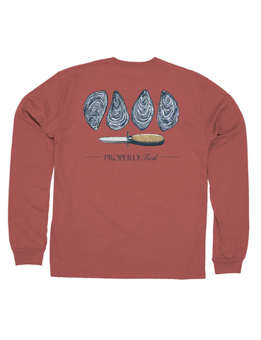 Properly Tied Long Sleeve Signature Tee - Oysters - Let Them Be Little, A Baby & Children's Clothing Boutique