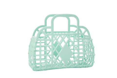Sun Jellies Retro Basket Mini - Mint - Let Them Be Little, A Baby & Children's Clothing Boutique