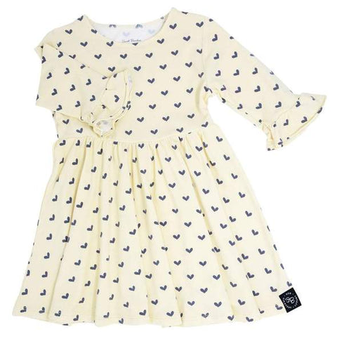 Southern Sweetheart Dress - Polka Hearts Black - Let Them Be Little, A Baby & Children's Boutique