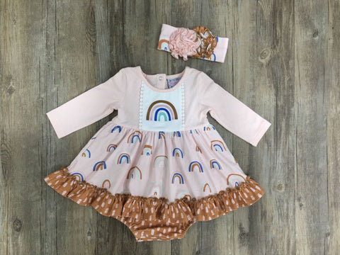Serendipity Embroidered Bubble Dress F2135 - Rainbow Collection - Let Them Be Little, A Baby & Children's Clothing Boutique