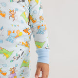 Magnolia Baby Long Sleeve PJ Set - Cake, Presents, Party! Light Blue - Let Them Be Little, A Baby & Children's Clothing Boutique
