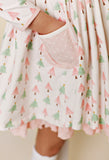 Swoon Baby Bliss Pocket Eyelet Dress - Pink Christmas - Let Them Be Little, A Baby & Children's Clothing Boutique