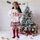 Sweet Wink Long Sleeve Patch Sweatshirt - Holly Jolly - Let Them Be Little, A Baby & Children's Clothing Boutique