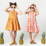 Pink Chicken Eloise Dress - Orange Dahlia - Let Them Be Little, A Baby & Children's Clothing Boutique