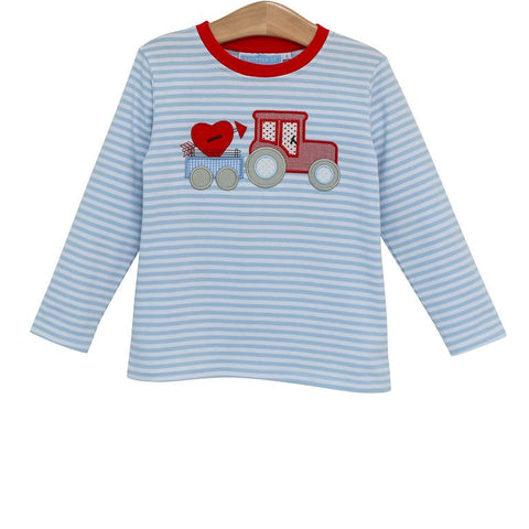 Trotter Street Kids Long Sleeve Applique Tee - Heart Tractor - Let Them Be Little, A Baby & Children's Clothing Boutique